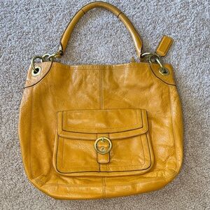 Coach Mustard Yellow Leather Shoulder Bag